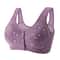 FallSweet Comfortable Front Closure Cotton Bra Plus Size Wireless Support 7