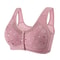 FallSweet Comfortable Front Closure Cotton Bra Plus Size Wireless Support 11