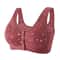 FallSweet Comfortable Front Closure Cotton Bra Plus Size Wireless Support 12