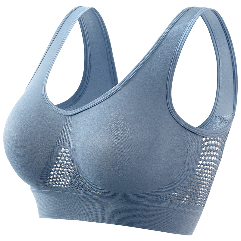 Seamless Wireless Sports Bralette Top Breathable Yoga Fitness Bra Plus Size 6