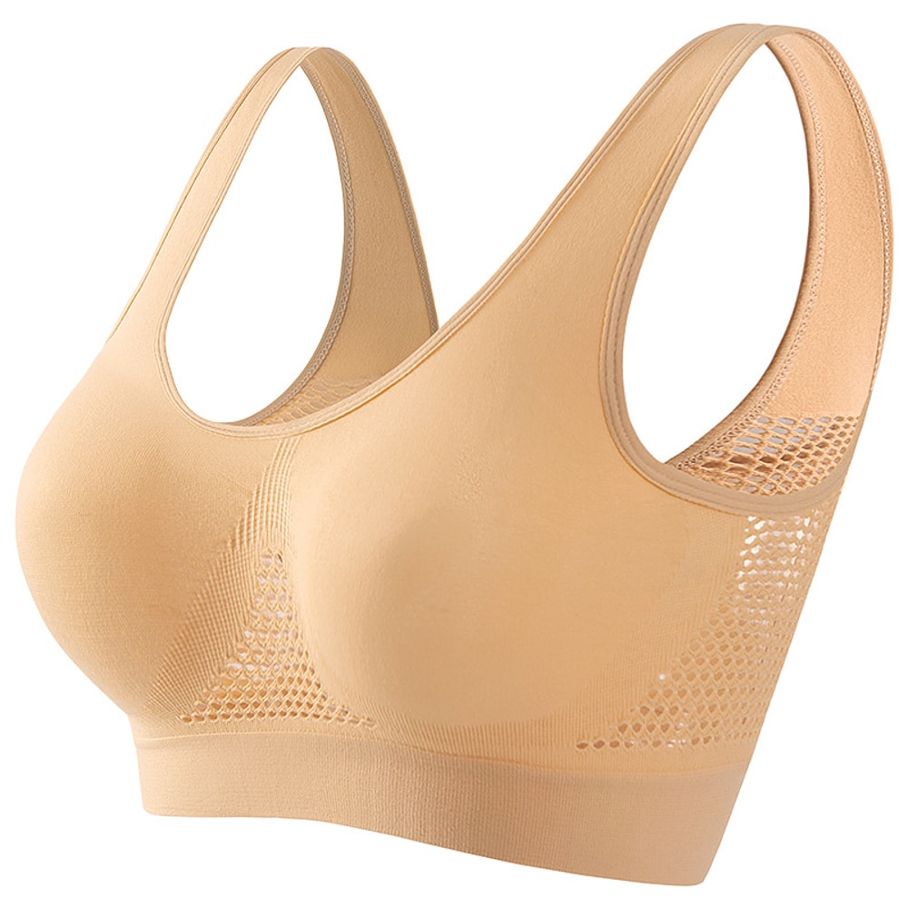 Seamless Wireless Sports Bralette Top Breathable Yoga Fitness Bra Plus Size 8