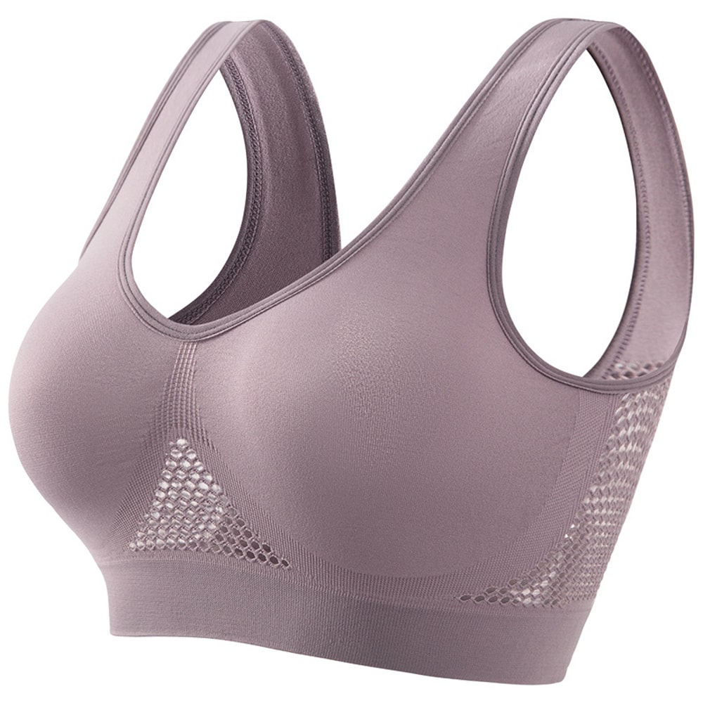 Seamless Wireless Sports Bralette Top Breathable Yoga Fitness Bra Plus Size 12