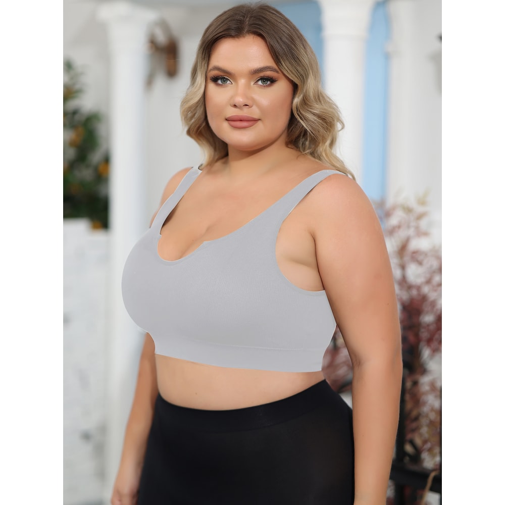 ComfortFlex Plus Size Wireless Support Bra Seamless Full Coverage Comfort
