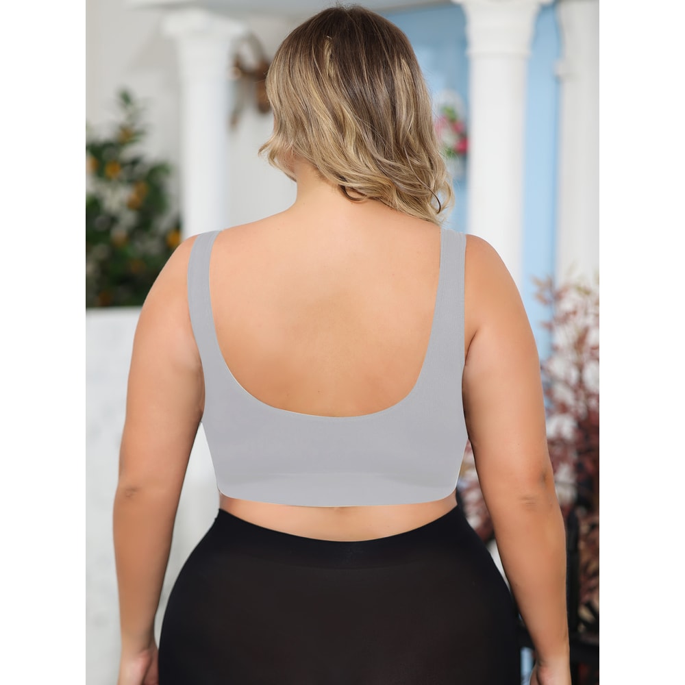 ComfortFlex Plus Size Wireless Support Bra Seamless Full Coverage Comfort