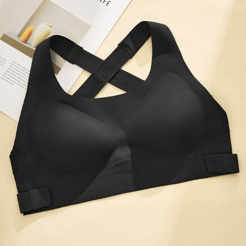 Everyday Comfort Cross Back Wireless Sports Bra for Women with Push Up Support