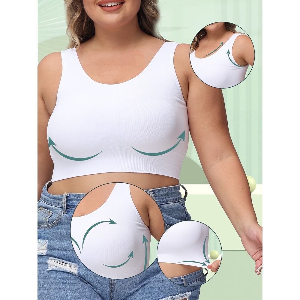 ComfortLift Plus Size Wireless Support Bra Full Coverage Plus Size Bra With Side Support Bra Shapin 0