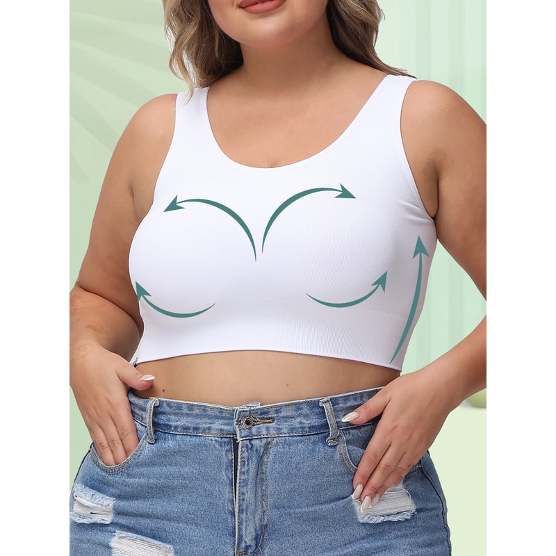 ComfortLift Plus Size Wireless Support Bra Full Coverage Plus Size Bra With Side Support Bra Shapin 3