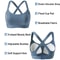 Womens High Support High Impact Sports Bra Criss Cross Back Padded Workout Bra For Fitness Yoga R 4