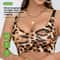 Leopard Elegance Wireless Push Up Bra – Seamless, Breathable Lingerie for Women with All Day Comfort