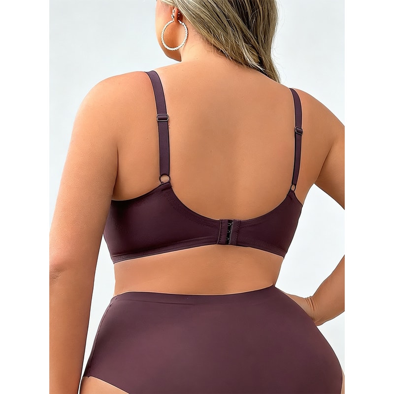 ComfortFit Large Size Wireless Bra Breathable Women Underwear with Easy Front Buckle for All Day Comfort