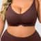 ComfortFit Large Size Wireless Bra Breathable Women Underwear with Easy Front Buckle for All Day Comfort