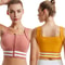 Ultimate Zipper Sports Bra Crop Top Built In Support Plus Size Workout Activewear 1