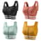 Ultimate Zipper Sports Bra Crop Top Built In Support Plus Size Workout Activewear 3