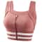 Ultimate Zipper Sports Bra Crop Top Built In Support Plus Size Workout Activewear 8