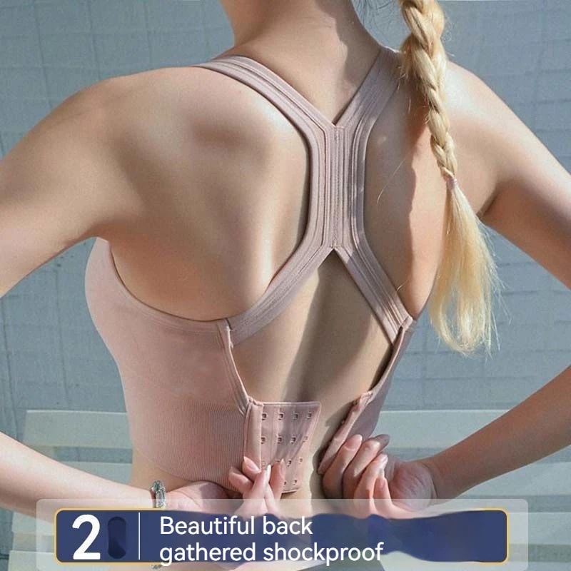ComfortFit Wireless Sports Bra Seamless Shock Absorbing U Neck Comfort Women 3