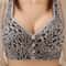 Leopard Front Closure Wireless Push Up Bra For Women Plus Size Comfort Support 0