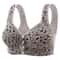 Leopard Front Closure Wireless Push Up Bra For Women Plus Size Comfort Support 5