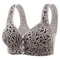 Leopard Front Closure Wireless Push Up Bra For Women Plus Size Comfort Support 5