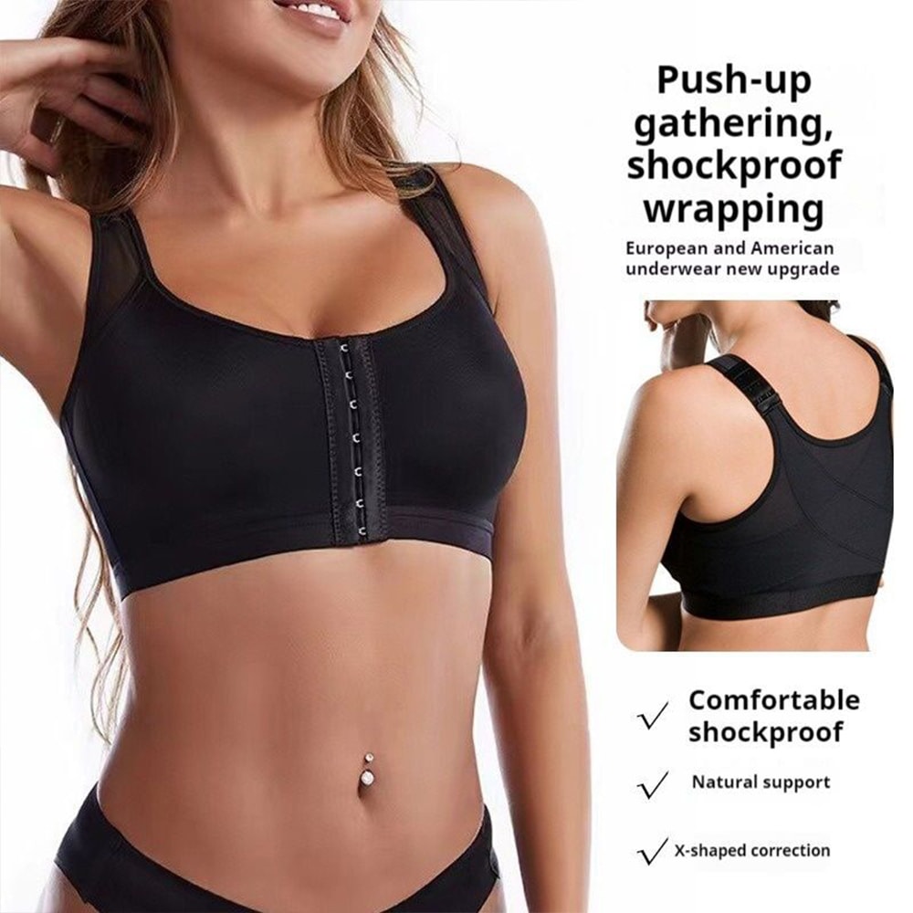 Everyday Front Closure Post Operative Compression Bra Wire Free Full Coverage Support 3