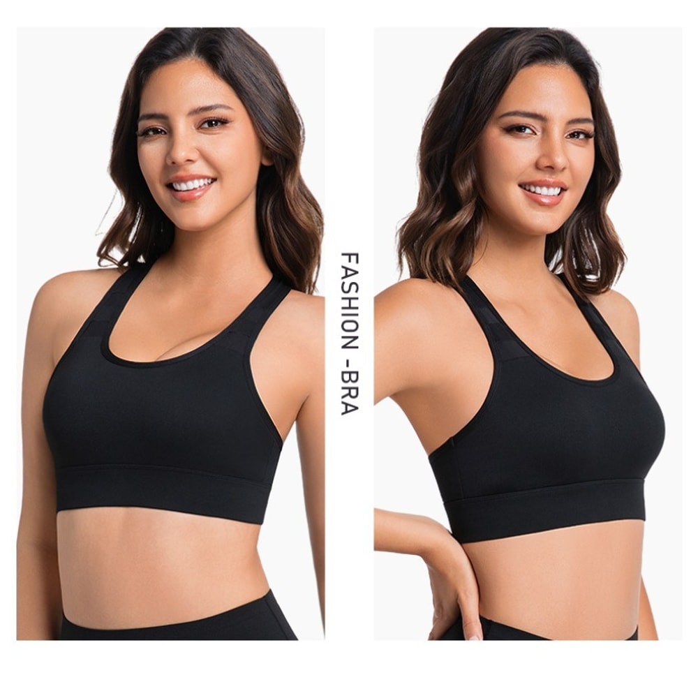 High Support Racerback Workout Bra Seamless High Impact Sports Bra for Running & Gym