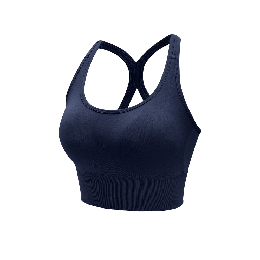 High Support Sports Bra – Seamless Workout Bra Wireless Crop Top for Yoga & Running