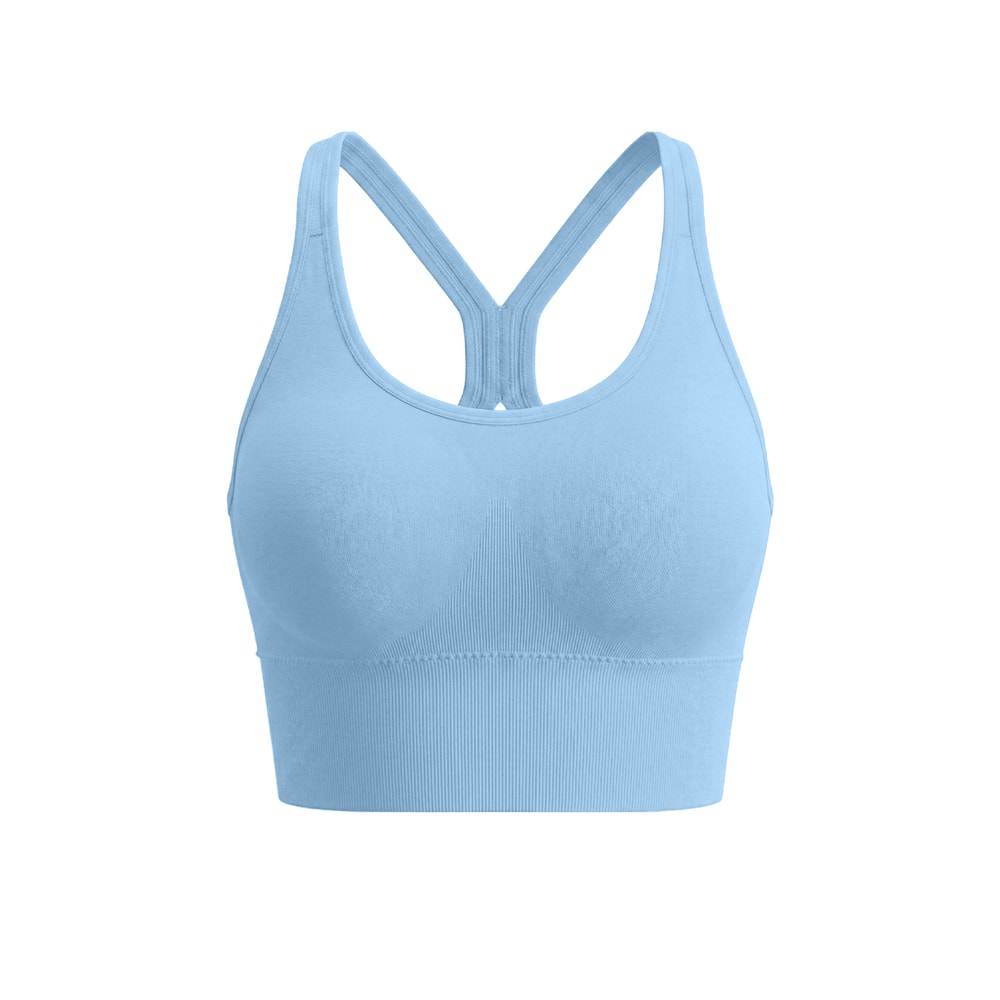 High Support Sports Bra – Seamless Workout Bra Wireless Crop Top for Yoga & Running
