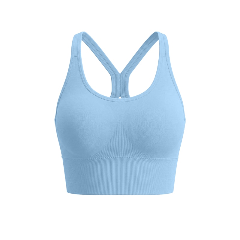High Support Sports Bra – Seamless Workout Bra Wireless Crop Top for Yoga & Running