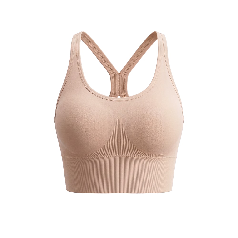 High Support Sports Bra – Seamless Workout Bra Wireless Crop Top for Yoga & Running