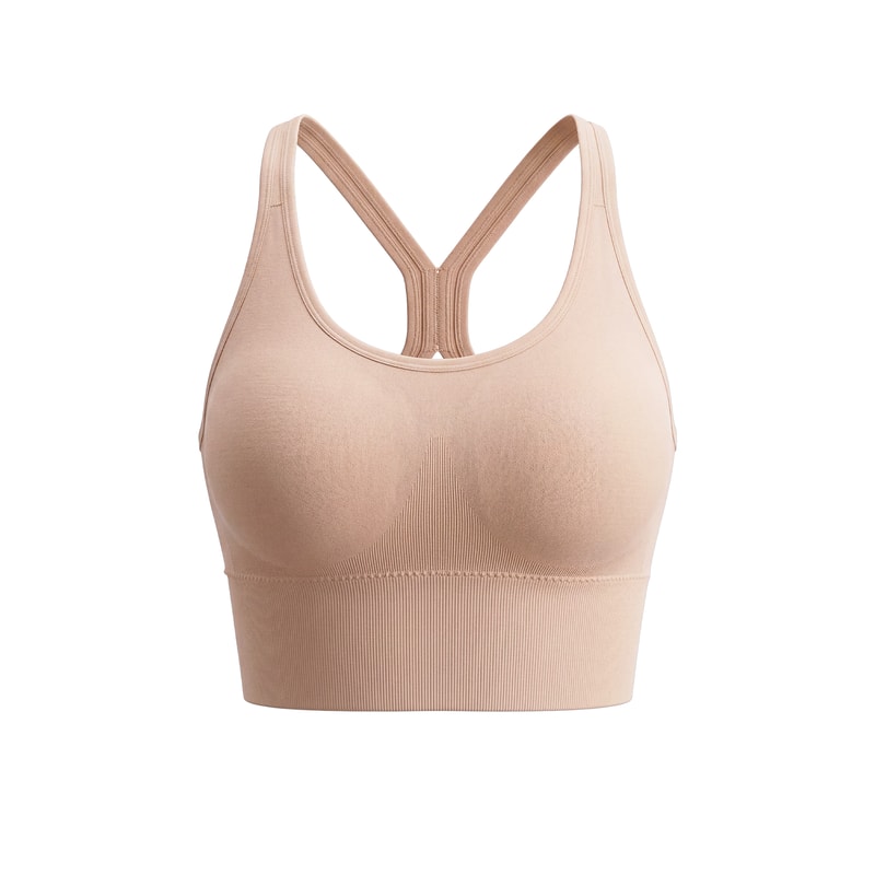 High Support Sports Bra – Seamless Workout Bra Wireless Crop Top for Yoga & Running