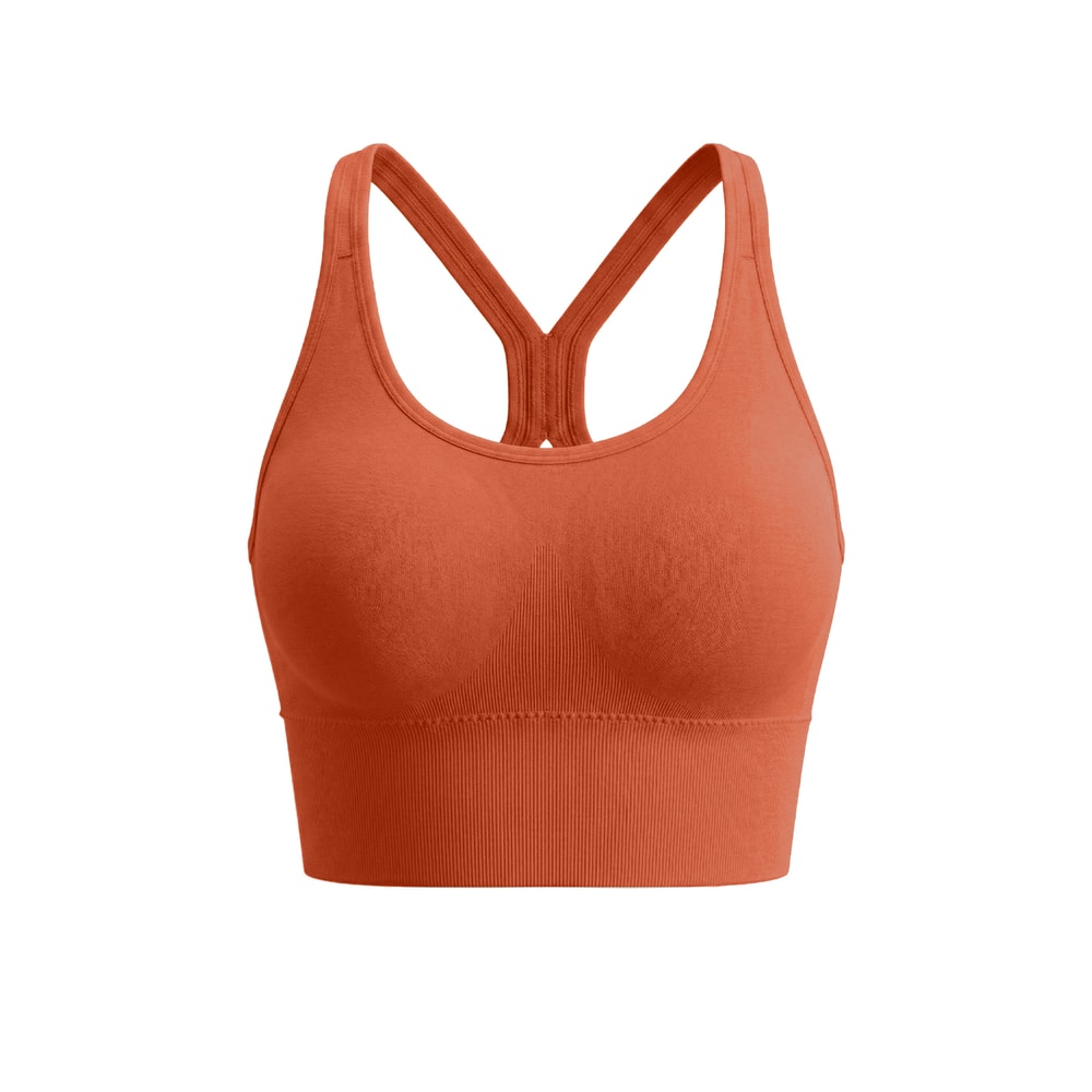 High Support Sports Bra – Seamless Workout Bra Wireless Crop Top for Yoga & Running