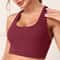Womens TBack Workout Sports Bra Stretchy Tank With Removable Pads Sports Bra Support 1