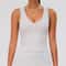 Longline Open Back Yoga Tank – Womens Strappy Workout & Gym Sports Bra Top
