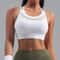 Premium Strappy Back Mesh Sports Bra Breathable Workout Supportive Yoga Crop Top For Women 5