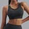 Premium Strappy Back Mesh Sports Bra Breathable Workout Supportive Yoga Crop Top For Women 6