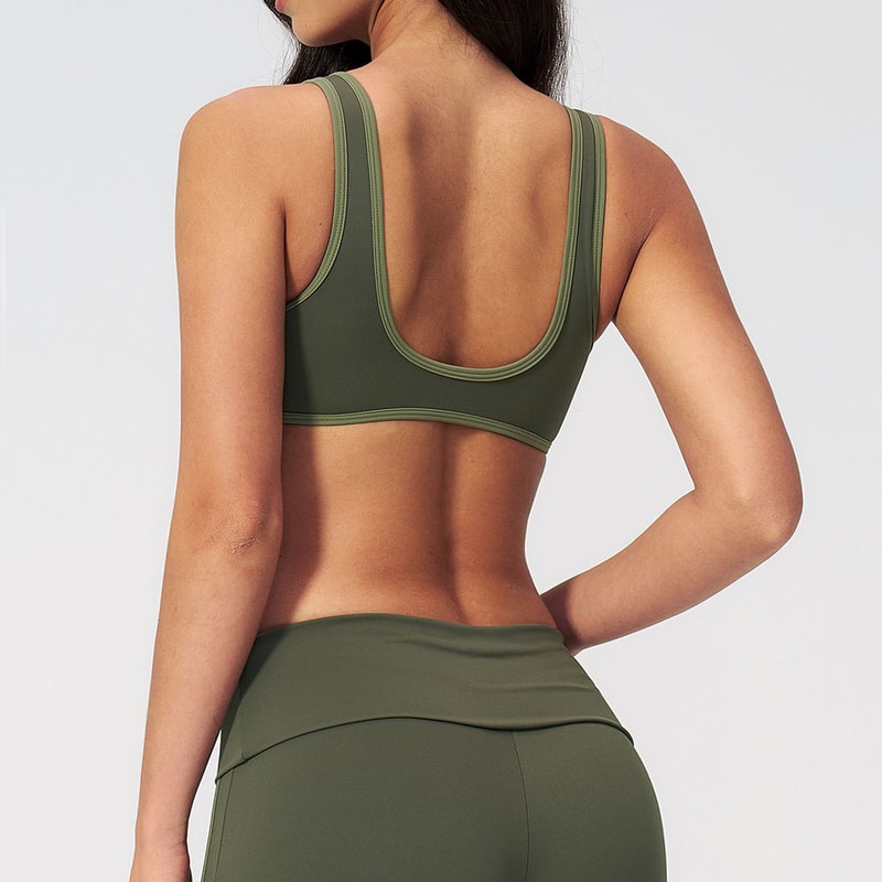 PerformanceFit Breathable Color Block Sports Bra For Women 0