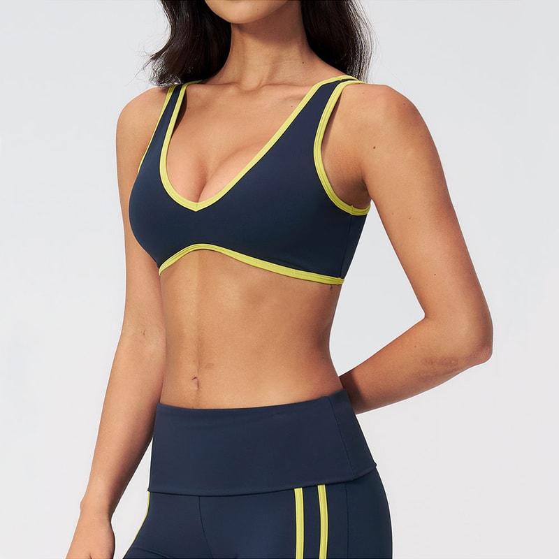 PerformanceFit Breathable Color Block Sports Bra For Women 6