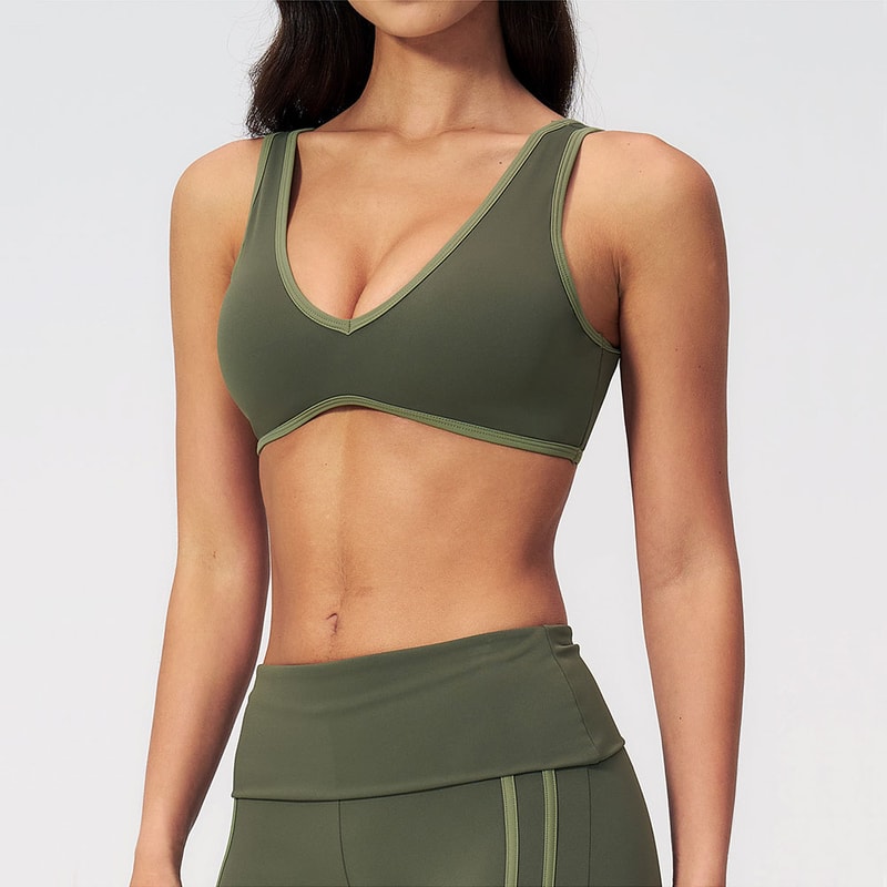 PerformanceFit Breathable Color Block Sports Bra For Women 1