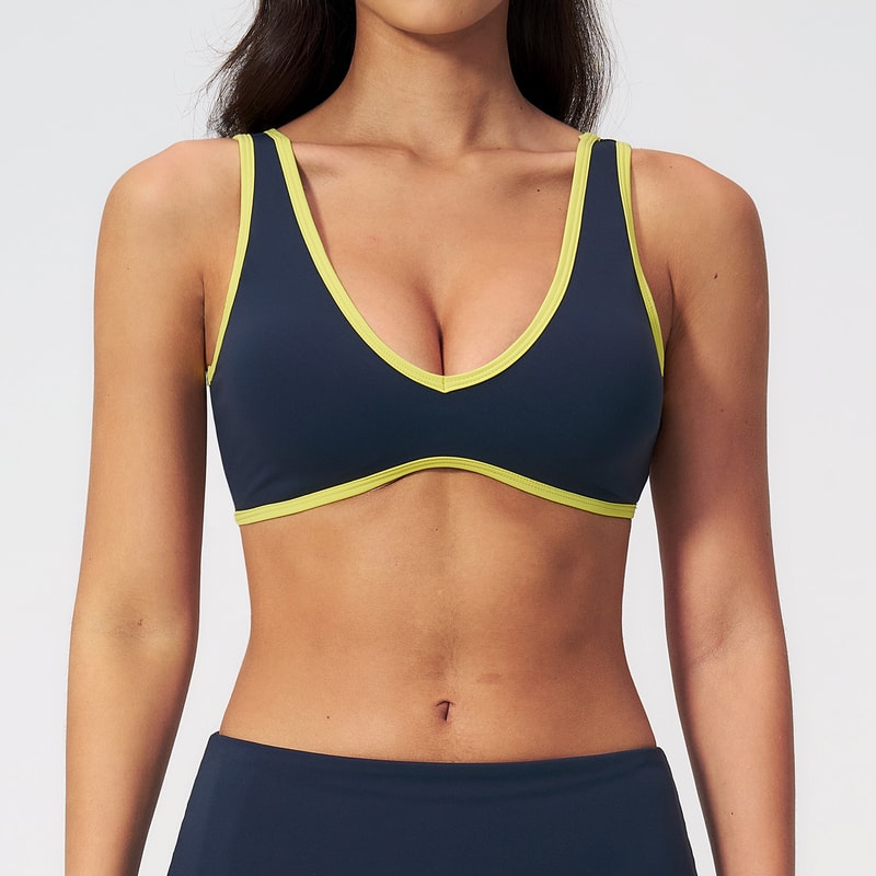 PerformanceFit Breathable Color Block Sports Bra For Women 5