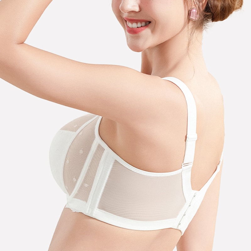 Full Figure Lace Minimizer Bra For Women Supportive Mesh Underwire Comfort 3