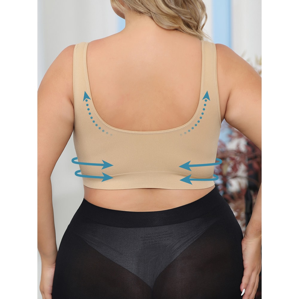 Ultimate Comfort Plus Size Wireless Bra With Lift Removable Pads 1