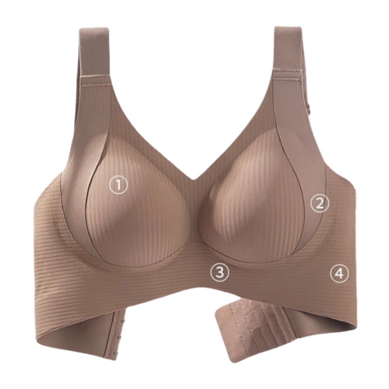 Womens Seamless Wireless Push Up V Neck Bralette Plus Size Comfort Support 4