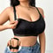 ComfortFit Plus Size Maternity Nursing Bra Wireless Supportive Breastfeeding Bra with Easy Open Clasps