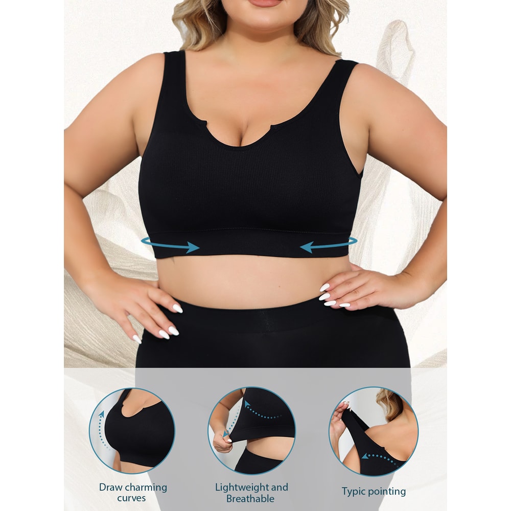 Plus Size Wireless Support Bra – Comfortable Full Coverage Everyday Bra