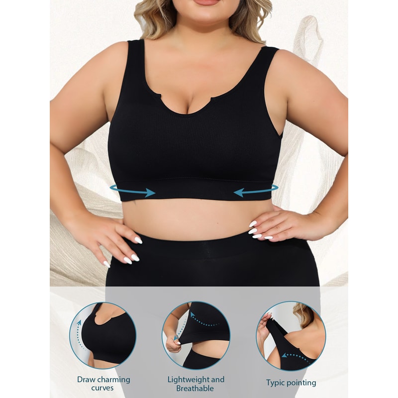 Plus Size Wireless Support Bra – Comfortable Full Coverage Everyday Bra