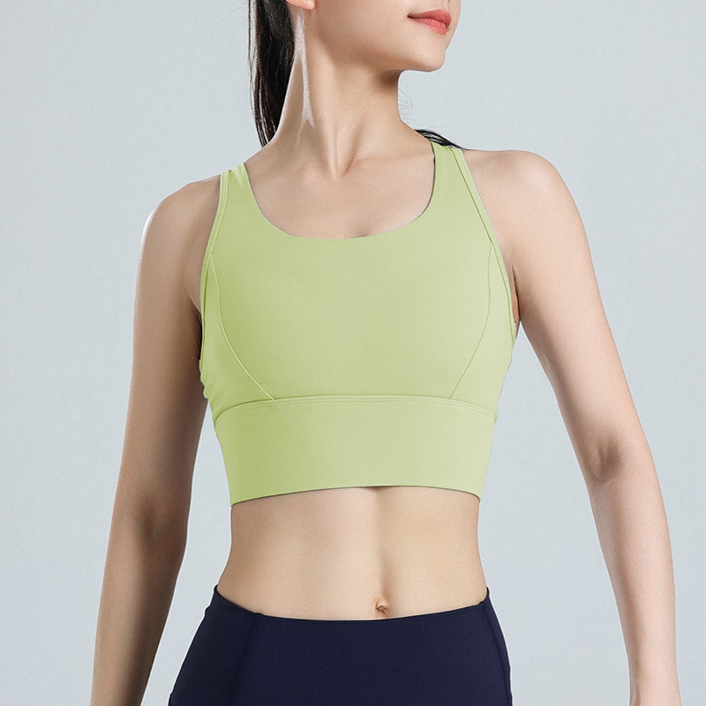 Plus Size High Support Running Yoga Sports Bra With Breathable Mesh Racerback 1