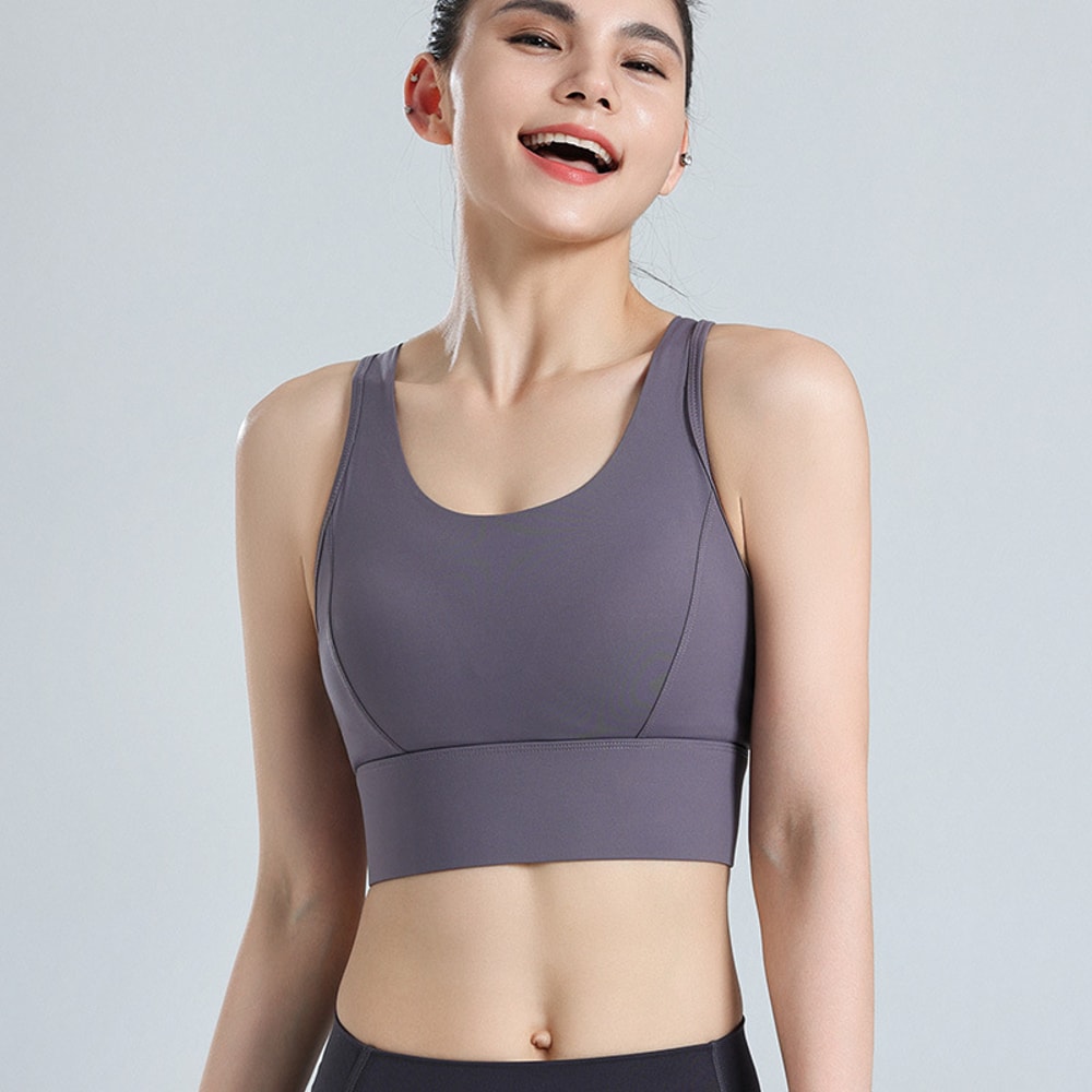 Plus Size High Support Running Yoga Sports Bra With Breathable Mesh Racerback 7