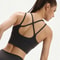 Womens Quick Dry Cross Strap Sports Bra For Women Yoga Workout Support 1