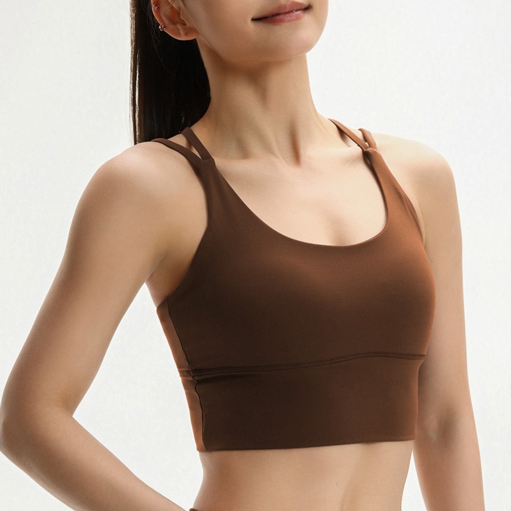 Womens Quick Dry Cross Strap Sports Bra For Women Yoga Workout Support 4