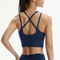 Womens Quick Dry Cross Strap Sports Bra For Women Yoga Workout Support 9