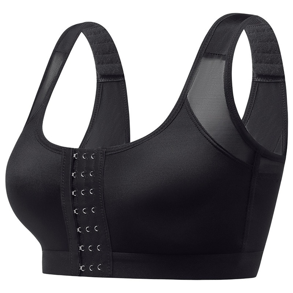Front Closure Plus Size Wireless Yoga Sports Bra With Posture Support Comfortable Push Up Fit 7